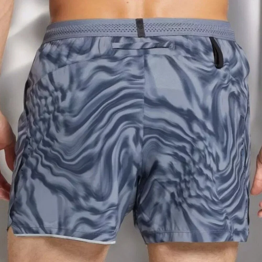 VRST Mens 2XL Velocity Running Shorts Gray Lava Ripple Brief Liner NEW 2XL